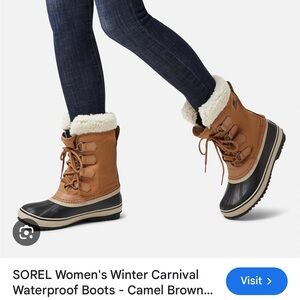 Sorel Women's Winter Boots - Tan and Black